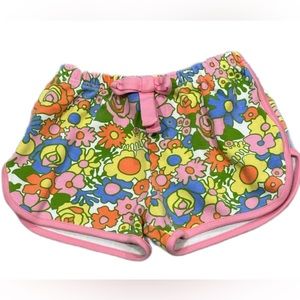 TBBC Cheryl Shorts - Boca Raton Retro Floral with Hamptons Hot Pink